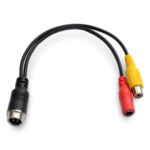 Kabel, adapter (moški) 4PIN - 1 video RCA, 1 napajanje DC