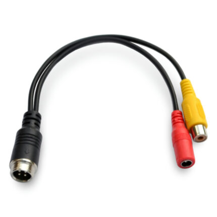 Kabel, adapter (moški) 4PIN - 1 video RCA, 1 napajanje DC