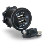 USB polnilec za vgradnjo na 12V-24V vodoodporen, DS2013 - slika 2