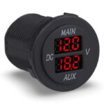 Digitalni dvojni voltmeter za vgradnjo - vodoodporen 6V-60V DC, SF50889-1