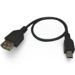 Mini USB - USB ženski kabel za prenos podatkov, 30 cm