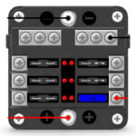 Nosilec varovalk z LED (negativni) blok do 6 varovalk, 6FBN - slika 4