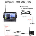 Brezžična povezava AHD monitor 1 x kamera12/36V, PZ607-W-D - slika 3