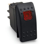 Klecno stikalo z LED 12-24V, 1 polno, vklop/izklop