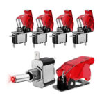 Stikalo za preklapljanje z varovalom (LED rdeča), vklop/izklop, YJ-WD006B