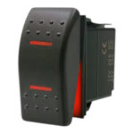 Klecno stikalo z LED 12-24V, 2 polno, vklop/izklop/vklop