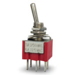 Mini klecno stikalo do 250V, vklop/izklop/vklop - slika 3