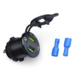Dual USB polnilec + voltmeter za vgradnjo, 12V-24V vodoodporen, YJ-DS2029B - slika 4