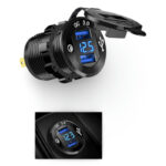 Dual USB polnilec + voltmeter za vgradnjo, 12V-24V vodoodporen, YJ-DS2029B - slika 5