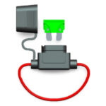 Vgradni nosilec za eno ploščato varovalko s kablom