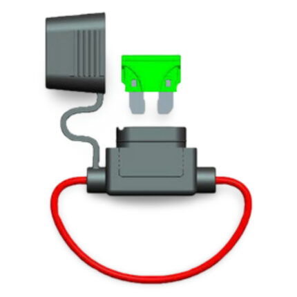 Vgradni nosilec za eno ploščato varovalko s kablom