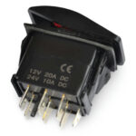 Klecno stikalo z LED 12-24V, 2 polno, vklop/izklop/vklop - slika 3